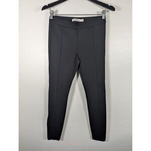 Tory Sport Pants Womens Small Black Ponte Ankle Zip Skinny Stretch 17146